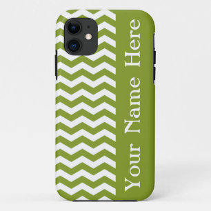 Ipanema Green Wave Chevron with name Case-Mate iPhone Case