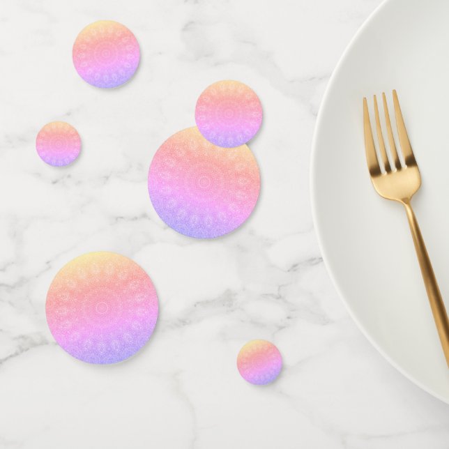 Ipanema pink bead doilies confetti (Group)