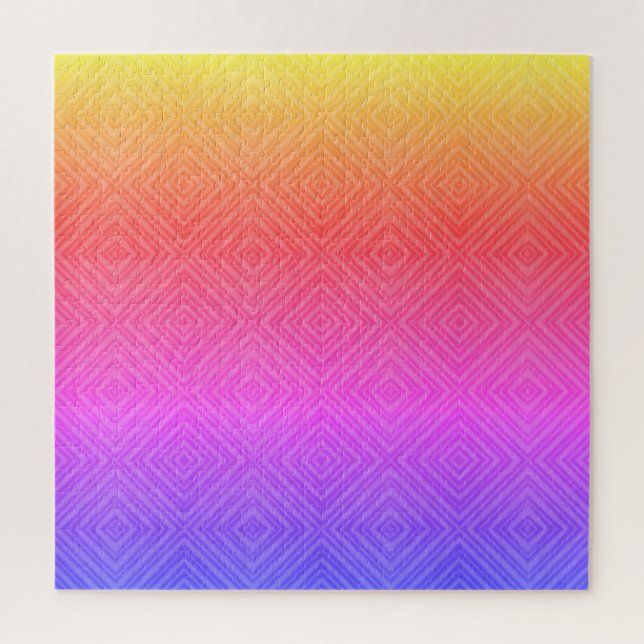 Ipanema Rainbow Hypnotic Diamond Modern Pop Art Jigsaw Puzzle (Vertical)