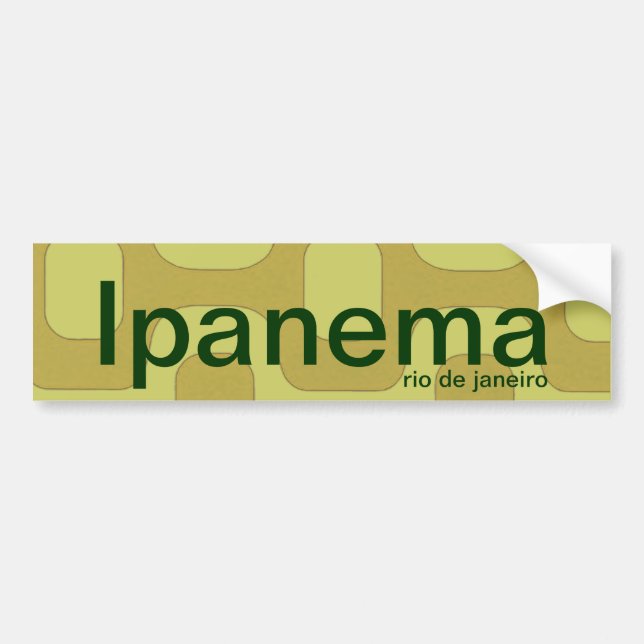 ipanema rio de janeiro bumper sticker (Front)