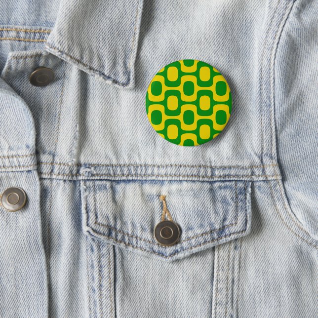 Ipanema Sidewalk Pattern, Beach Pattern, Brazil 6 Cm Round Badge (In Situ)