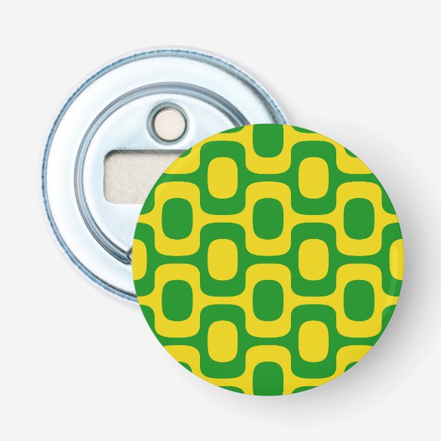 Ipanema Sidewalk Pattern, Beach Pattern, Brazil Bottle Opener (Front)