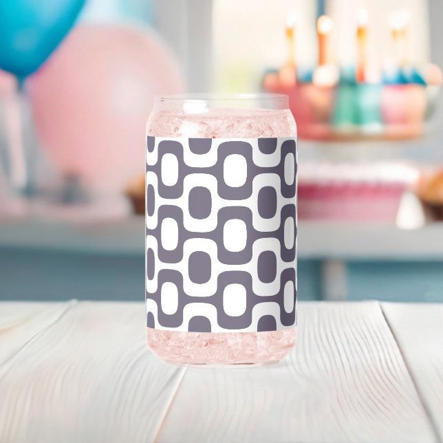 Ipanema Sidewalk Pattern, Beach Pattern, Brazil Can Glass (Insitu (Baby Shower))