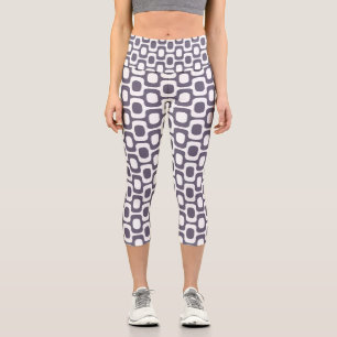 Ipanema Sidewalk Pattern, Beach Pattern, Brazil Capri Leggings
