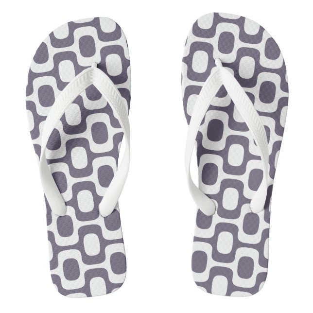 Ipanema Sidewalk Pattern, Beach Pattern, Brazil Jandals (Footbed)