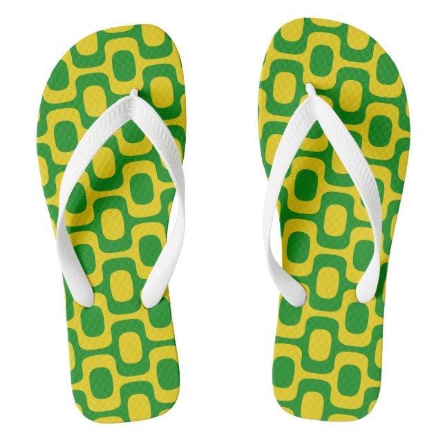 Ipanema Sidewalk Pattern, Beach Pattern, Brazil Jandals (Footbed)