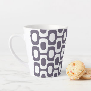 Ipanema Sidewalk Pattern, Beach Pattern, Brazil Latte Mug