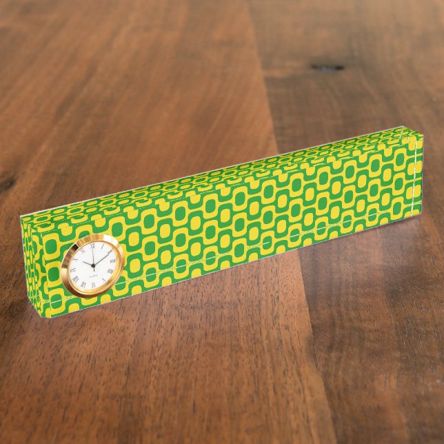 Ipanema Sidewalk Pattern, Beach Pattern, Brazil Nameplate (Side)