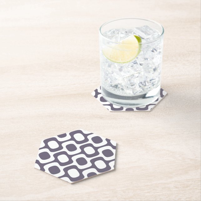 Ipanema Sidewalk Pattern, Beach Pattern, Brazil Paper Coaster (Insitu)