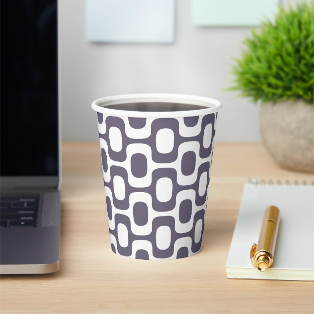 Ipanema Sidewalk Pattern, Beach Pattern, Brazil Paper Cups (Insitu)