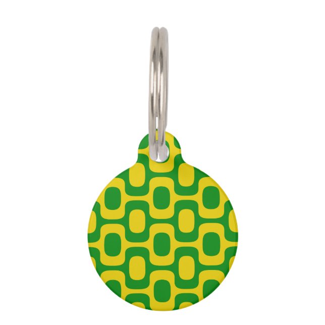 Ipanema Sidewalk Pattern, Beach Pattern, Brazil Pet Tag (Front)
