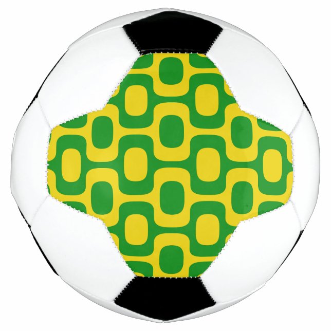 Ipanema Sidewalk Pattern, Beach Pattern, Brazil Soccer Ball (Front)