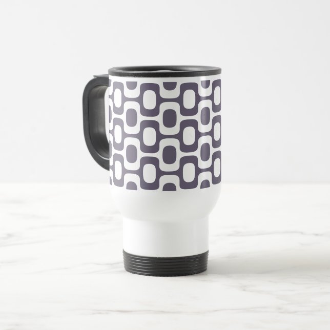 Ipanema Sidewalk Pattern, Beach Pattern, Brazil Travel Mug (Front Left)