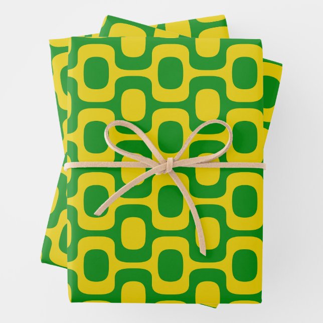 Ipanema Sidewalk Pattern, Beach Pattern, Brazil Wrapping Paper Sheet (In situ)