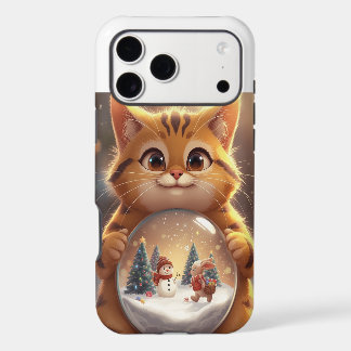 iPhonCute Christmas Cat with Snow Gloe / iPad case