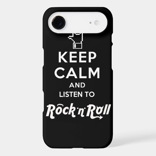 iPhone4 light Keep Calm cover... Rock 'n' Roll Case-Mate iPhone Case (Back)