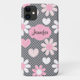 iPhone 11 Case | Daisies | Polka Dots | Hearts