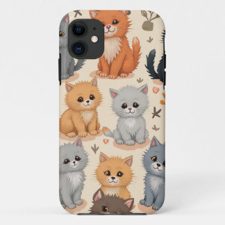 iPhone 11 Cases Cute  kitten pattern