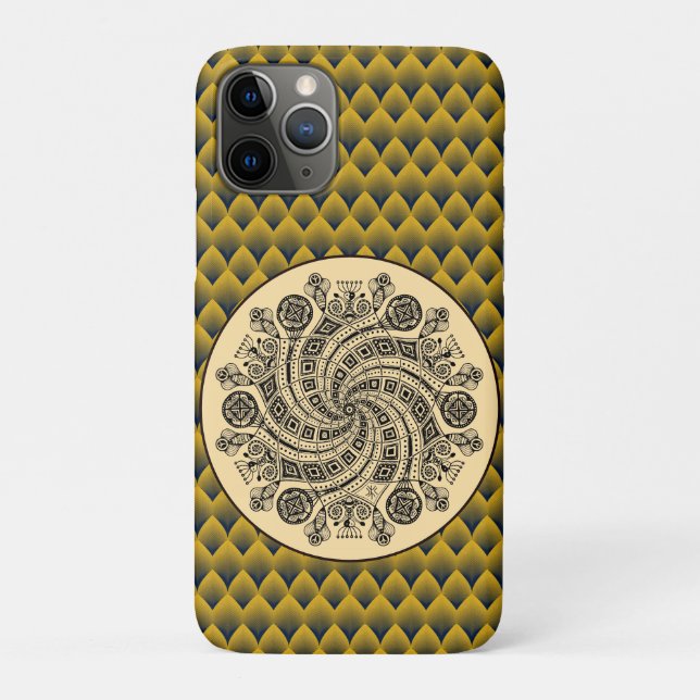 iPhone 11 Pro Case "Patience" (monochrome) (Back)