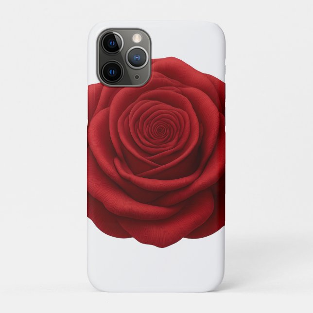  iPhone 11 Pro Case  - Red Rose Flower (Back)