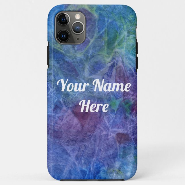 iPhone 11 Pro Max case abstract cosmos blue purple (Back)