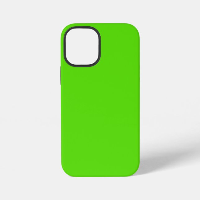 iPhone 12 Mini Case Neon Green Glossy (Back)