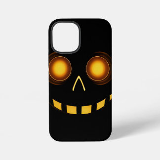 Iphone 12 mini glowing skull phone cover, abstract case