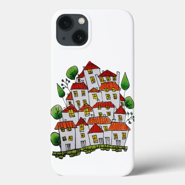 iPhone 13 case (Doodle - Hand-drawn) (Back)