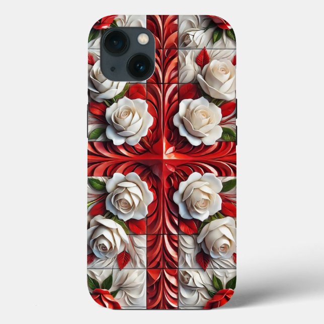 iPhone 13 Case-Mate with Roses Design Case-Mate iPhone Case (Back)