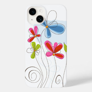 iPhone 14 Case-Painted Flowers Case-Mate iPhone 14 Case