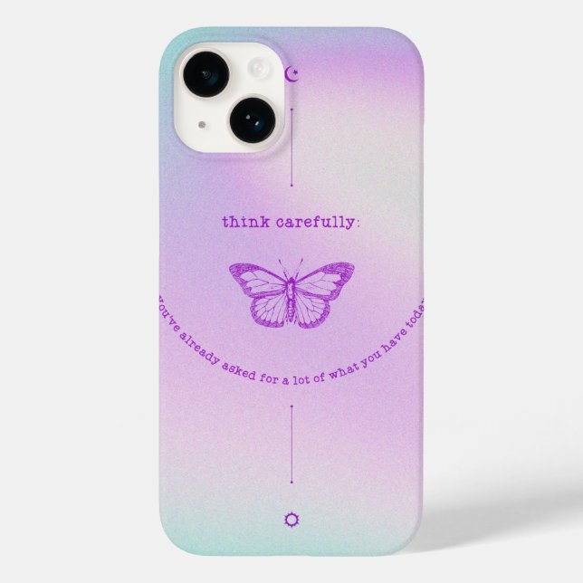 iPhone 14 Case - Reflective Butterfly  (Back)