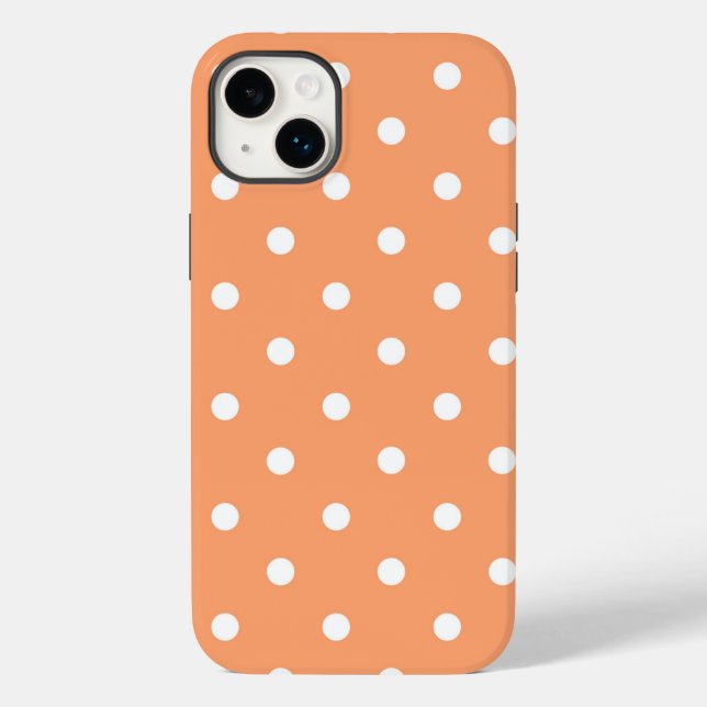 iPhone 14 Plus tough case orange dot (Back)