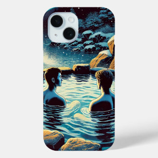 iPhone 15 Case - Young men in onsen
