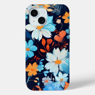 iPhone 15 Phone Case w/ Vibrant Floral Design