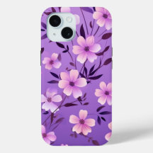 iPhone 15 Phone Case With a Pink Floral Design