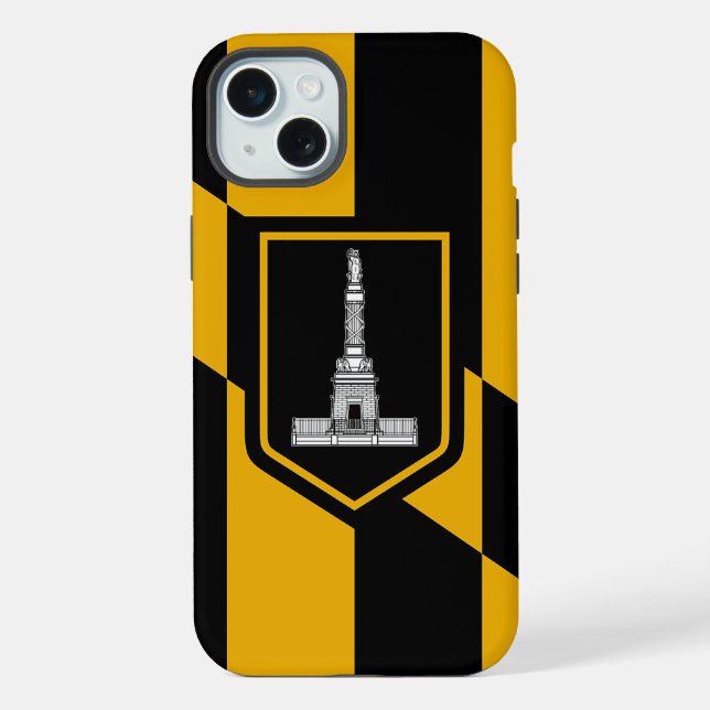 iPhone 15 Plus Case-Mate, Baltimore flag Case (Back)