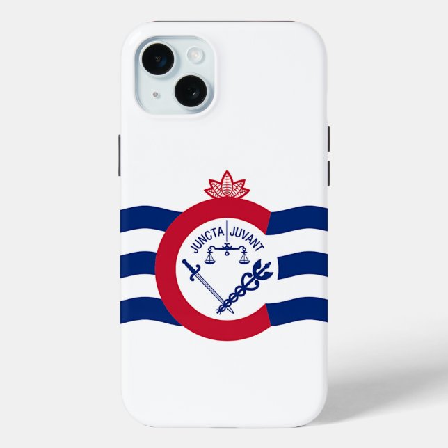 iPhone 15 Plus Case-Mate, Cincinnati flag Case-Mate iPhone Case (Back)