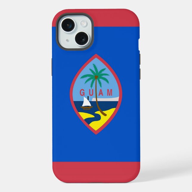 iPhone 15 Plus Case-Mate, Guam flag Case (Back)