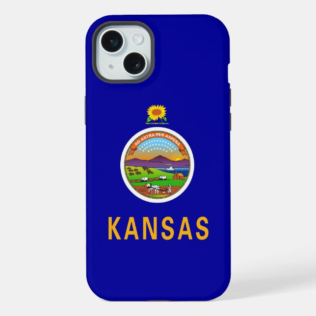 iPhone 15 Plus Case-Mate, Kansas flag Case (Back)