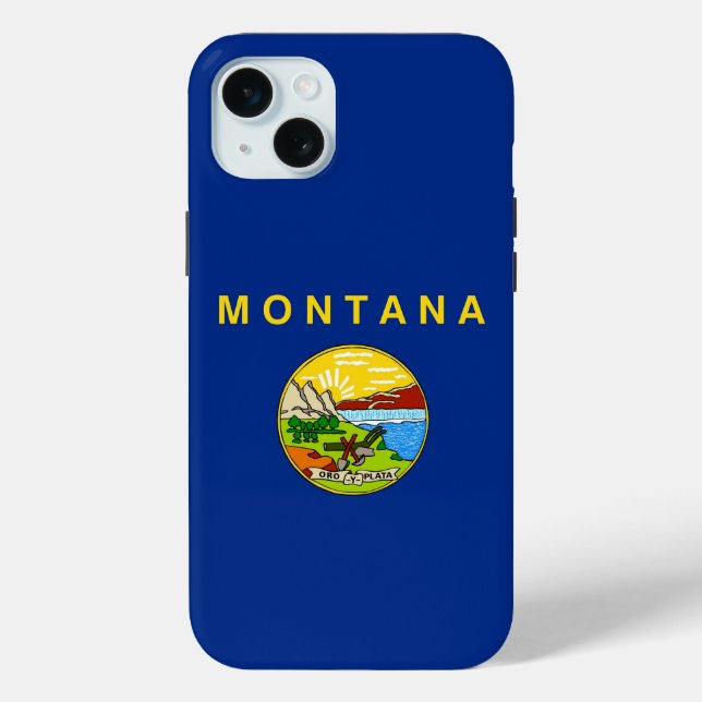 iPhone 15 Plus Case-Mate, Montana flag Case-Mate iPhone Case (Back)