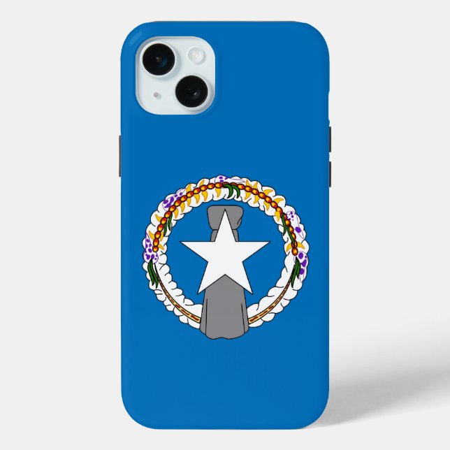iPhone 15 Plus Case-Mate, Northern Mariana flag Case-Mate iPhone Case (Back)