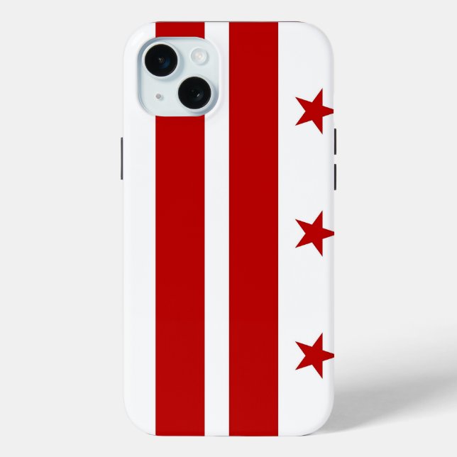 iPhone 15 Plus Case-Mate, Washington DC flag Case-Mate iPhone Case (Back)