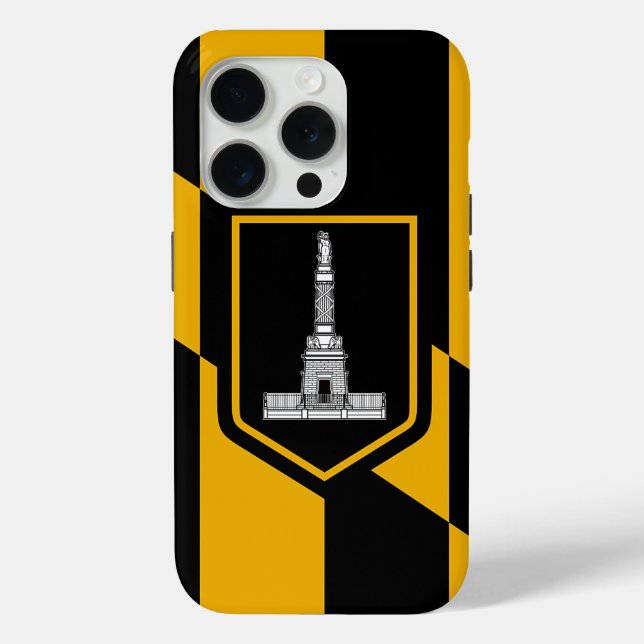 iPhone 15 Pro Case-Mate, Baltimore flag Case-Mate iPhone Case (Back)