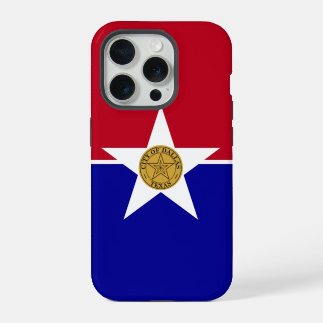 iPhone 15 Pro Case-Mate, Dallas flag Case (Back)