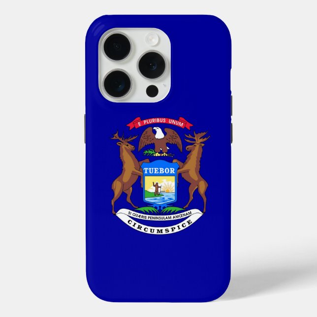 iPhone 15 Pro Case-Mate, Michigan flag Case-Mate iPhone Case (Back)