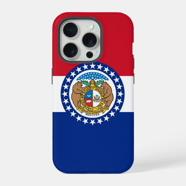 iPhone 15 Pro Case-Mate, Missouri flag Case (Back)