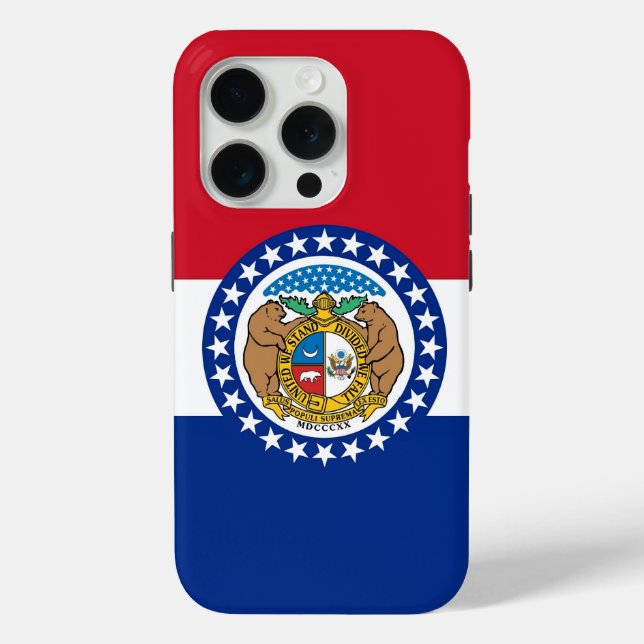 iPhone 15 Pro Case-Mate, Missouri flag Case-Mate iPhone Case (Back)