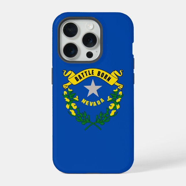 iPhone 15 Pro Case-Mate, Nevada flag Case (Back)