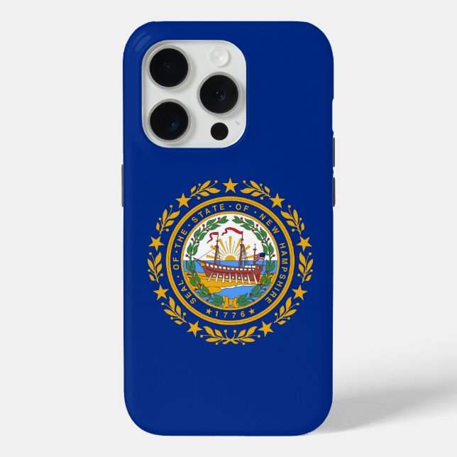 iPhone 15 Pro Case-Mate, New Hampshire flag Case-Mate iPhone Case (Back)