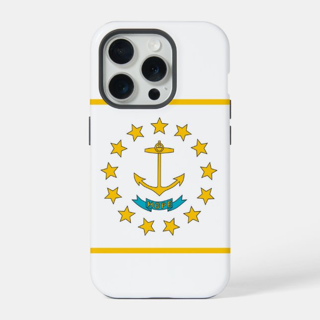 iPhone 15 Pro Case-Mate, Rhode Island flag Case (Back)